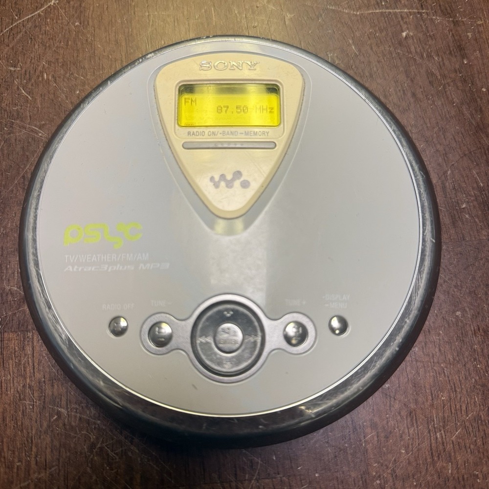Sony Psyc CD Walkman D-NF400 Portable ATRAC3 MP3 FM AM Weather Discman TESTED